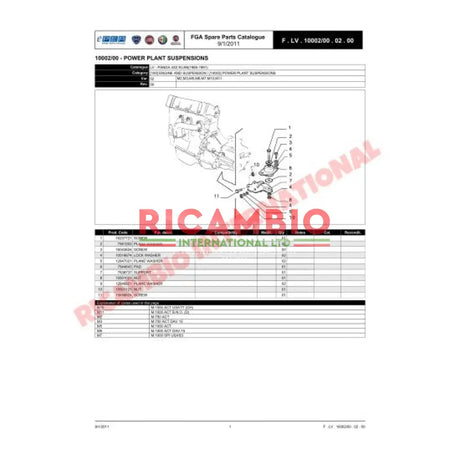 Rear Gearbox Mount/Mounting - Fiat Panda - Engine Parts