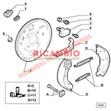 Rear Hand Brake Lever Kit - Classic Fiat Panda Uno Y10 - Brakes