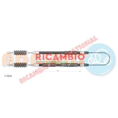 Rear Handbrake Cable - Fiat 124 Saloon - Brake Parts & Components