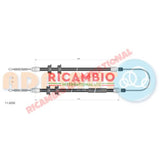 Rear Handbrake Cable - Fiat 131 all models - Brake Parts & Components