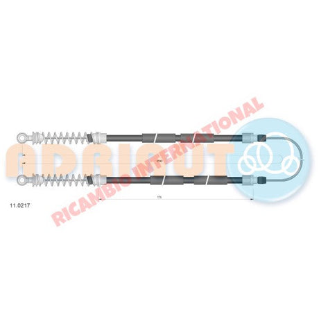 Rear Handbrake Cable - Fiat Strada/Ritmo - Brake Parts and Components