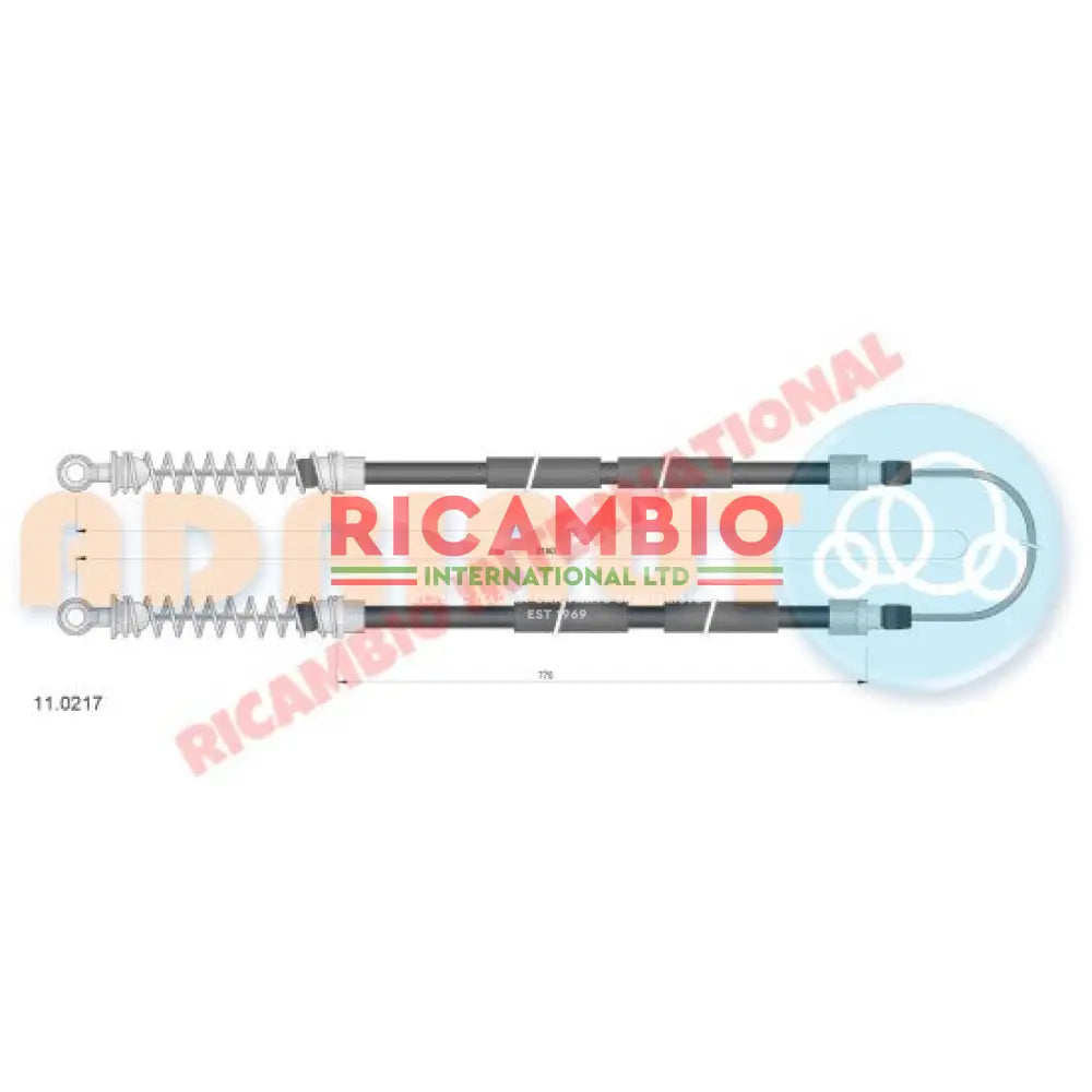 Rear Handbrake Cable - Fiat Strada/Ritmo - Brake Parts and Components