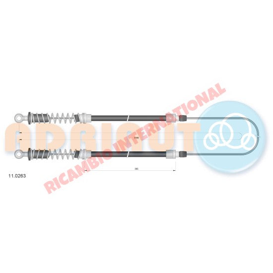 Rear Handbrake Cable - Fiat Strada/Ritmo Cabriolet - Brake Parts and Components