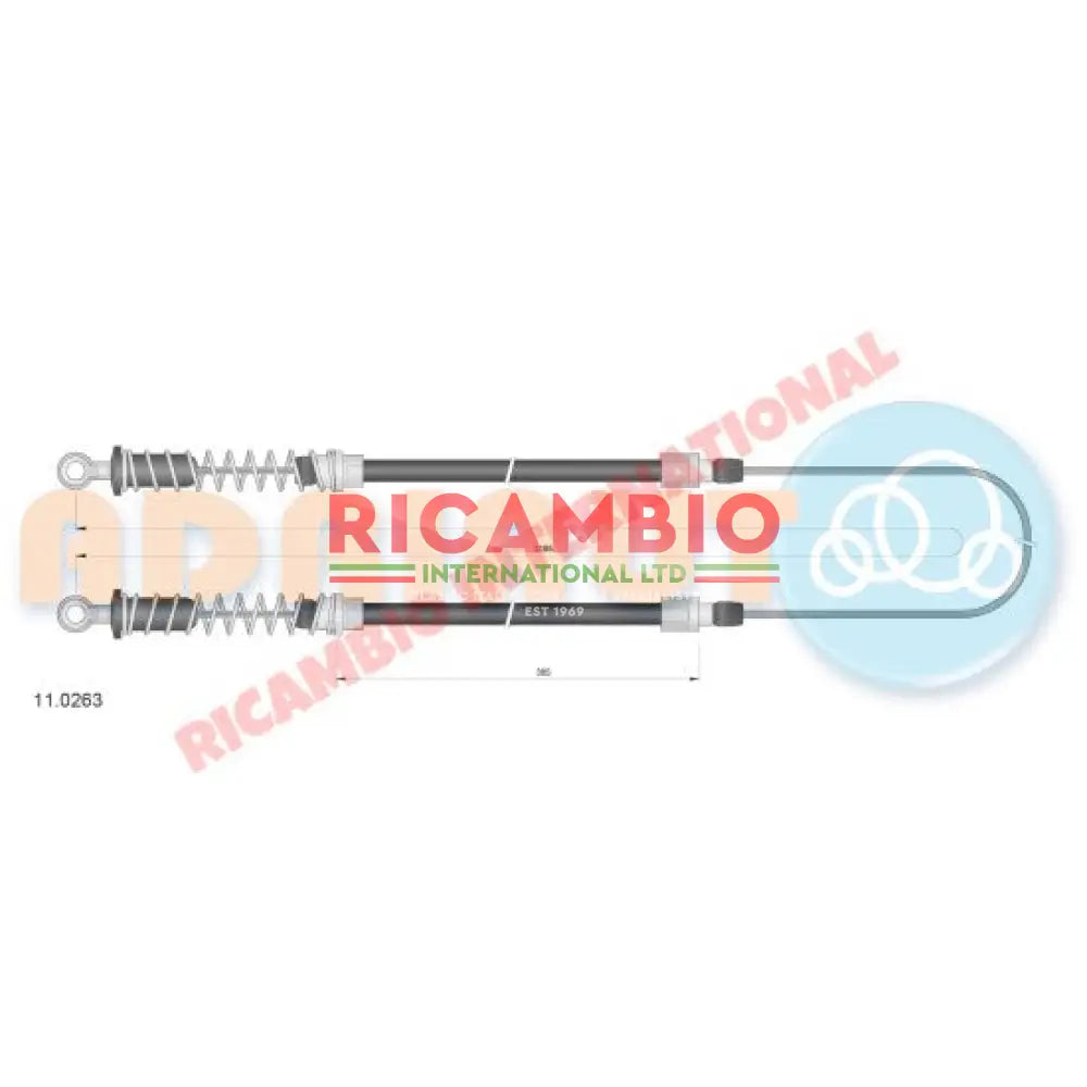 Rear Handbrake Cable - Fiat Strada/Ritmo Cabriolet - Brake Parts and Components