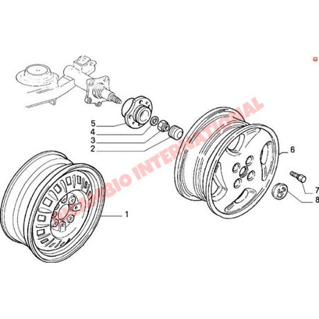 Rear Hub Assembly - Fiat Uno Turbo Strada/Ritmo Abarth - Steering - Shaft & Suspension