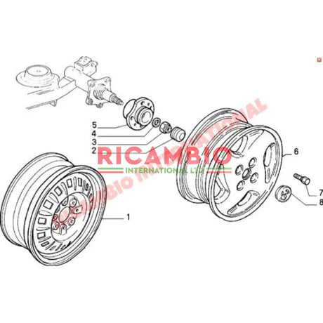 Rear Hub Assembly - Fiat Uno Turbo Strada/Ritmo Abarth - Steering - Shaft & Suspension
