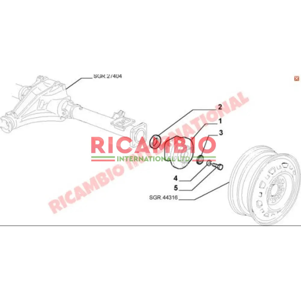 Rear Hub & Bearing Complete - Classic Fiat Panda - Suspension and Related Parts