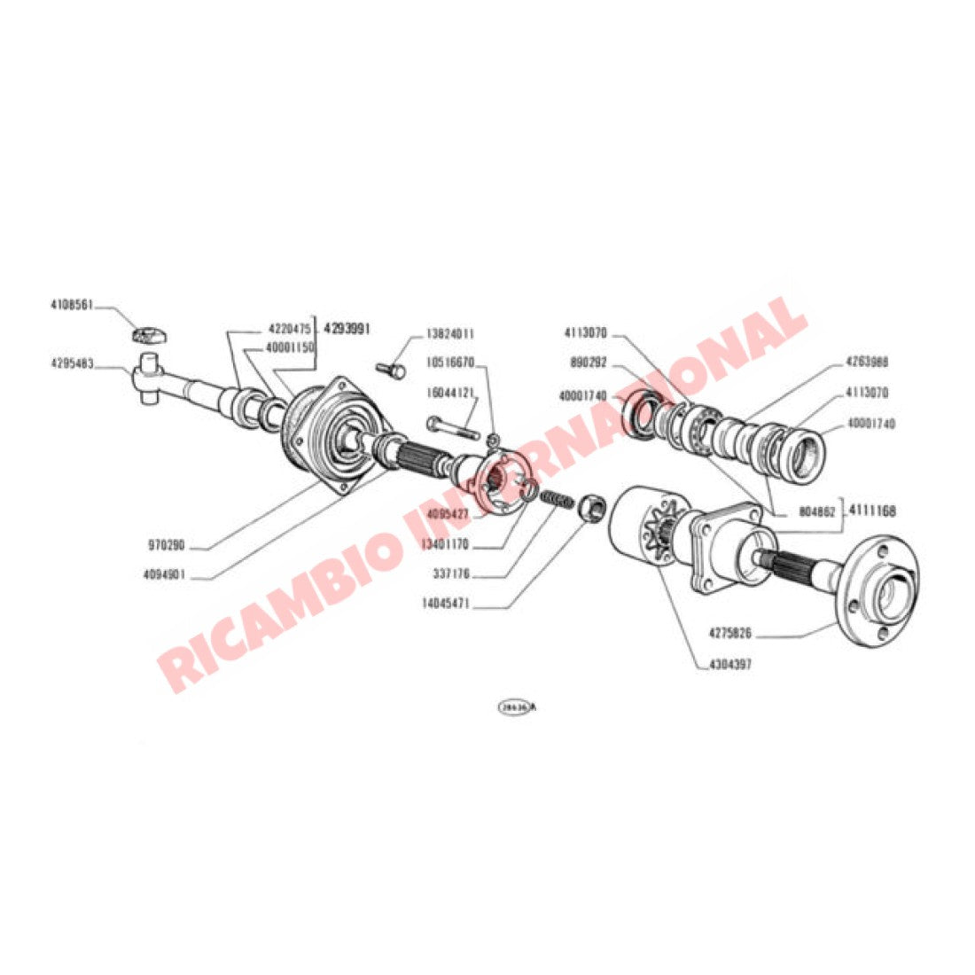 Rear Hub Nut - Classic Fiat 500 126 600 850 - Axles - Shafts - Joints and Couplings