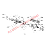 Rear Hub Nut - Classic Fiat 500 126 600 850 - Axles - Shafts - Joints and Couplings