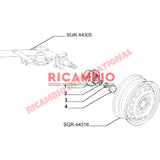 Rear Hub Nut - Fiat,Alfa Romeo,Lancia various - Steering - Shaft & Suspension