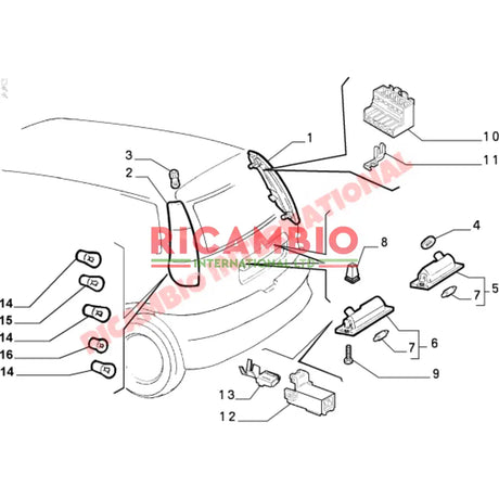 Rear Lamp Extension Nut - Fiat Punto MK1 - Lighting