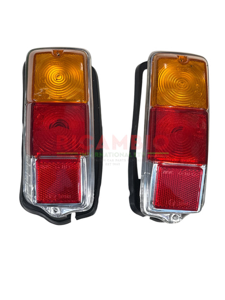 Rear Lamp Kit - Classic Fiat 500 - Circle Pattern Lens - Rear Lamps and Associated Items