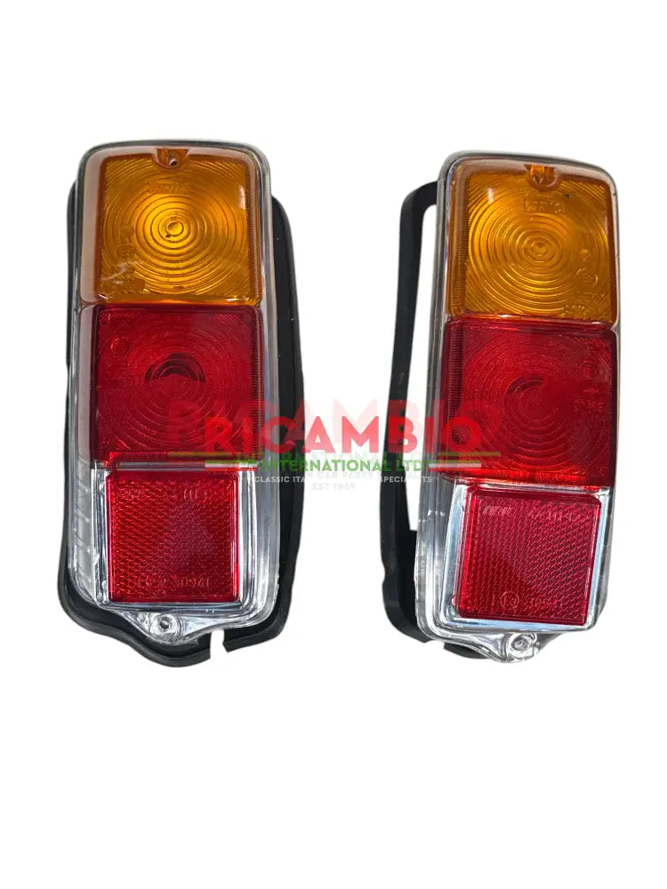 Rear Lamp Kit - Classic Fiat 500 - Circle Pattern Lens - Rear Lamps and Associated Items