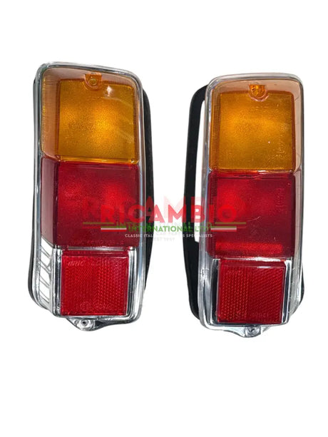Rear Lamp Kit - Classic Fiat 500 - Plain Pattern Lens - Rear Lamps and Associated Items