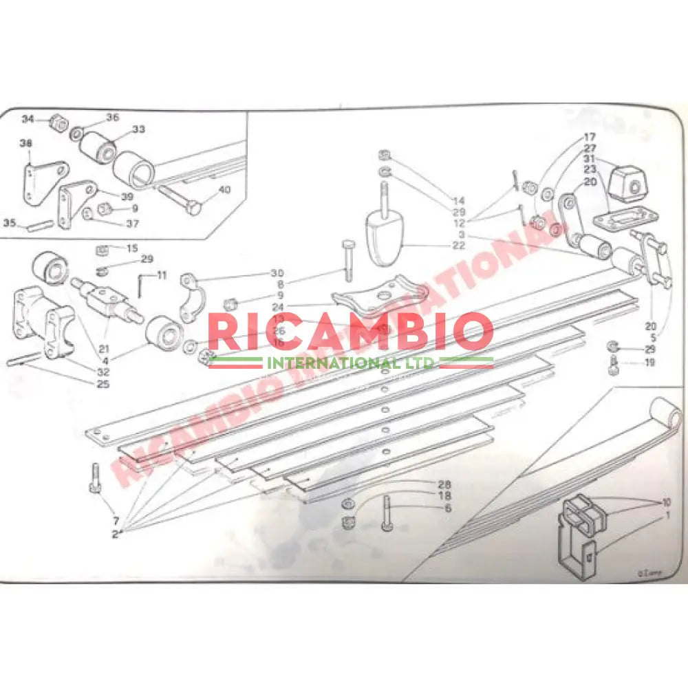 Rear Leaf Spring Buffer Bush - Lancia Fulvia - Suspension