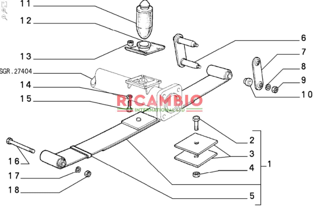 Rear Leaf Spring - Classic Fiat Panda 4x4