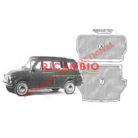 Rear Luggage Rubber Mat - Classic Fiat 500 - Rubber Mats