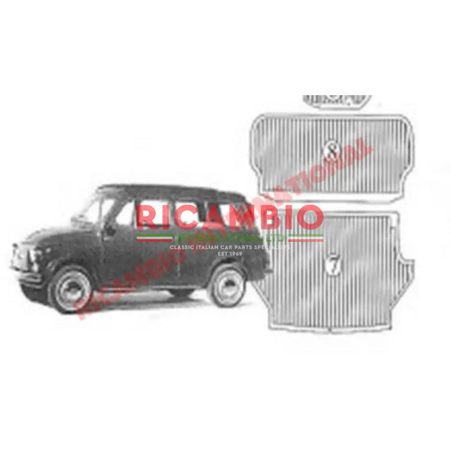 Rear Luggage Rubber Mat - Classic Fiat 500 - Rubber Mats