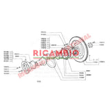 Rear Main Bearing (standard size) - Classic Fiat 500 126 - Mechanical & Engine Parts