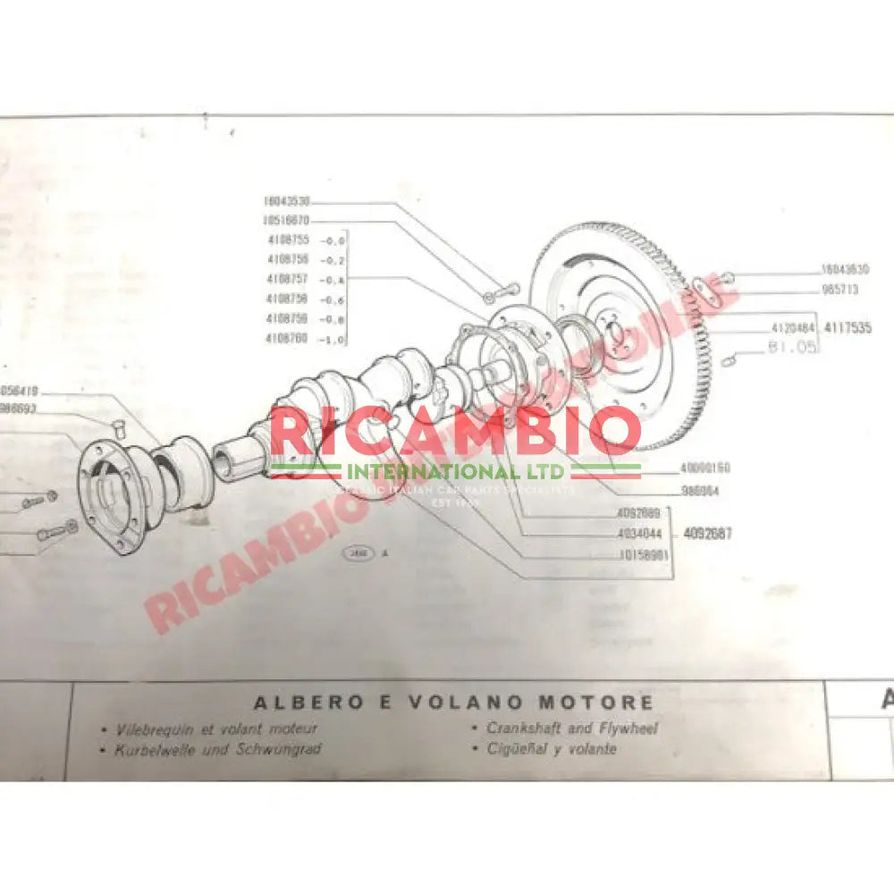Rear Main Crankshaft Bearing Gasket - Classic Fiat 500 126 - Gaskets & Oil Seals