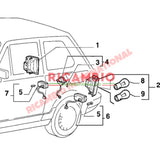 Rear Number Plate Lamp - Fiat 126 - Lights - Lamps & Lenses