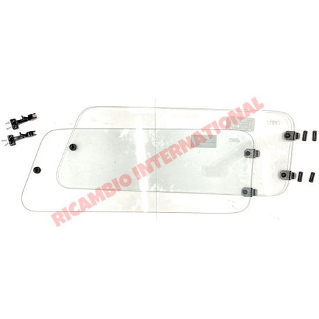 Rear Opening Side Glass Window Kit - Classic Fiat 500 - Glass & Associated Parts
