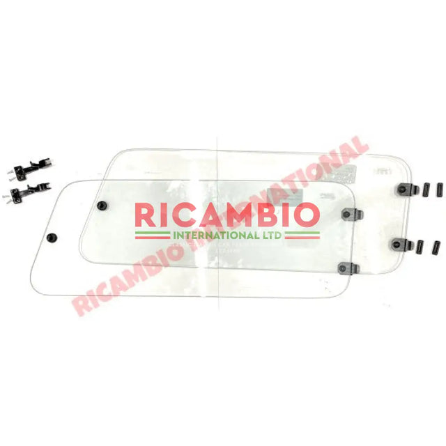 Rear Opening Side Glass Window Kit - Classic Fiat 500 - Glass & Associated Parts