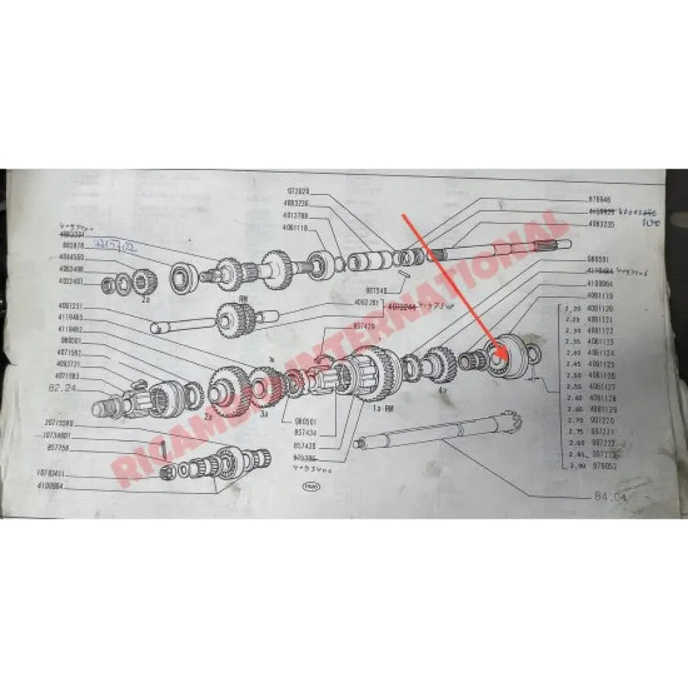 Rear Pinion Shaft Bearing - Fiat 600D - Bearings