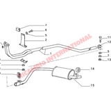 Rear Rubber Exhaust Mount - Classic Fiat Panda Uno,Strada/Ritmo Regata Y10 - Exhaust