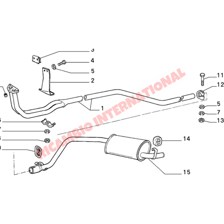 Rear Rubber Exhaust Mount - Classic Fiat Panda Uno,Strada/Ritmo Regata Y10 - Exhaust