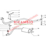 Rear Rubber Exhaust Mount - Classic Fiat Panda Uno,Strada/Ritmo Regata Y10 - Exhaust