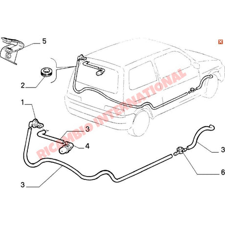 Rear Screen Washer Jet - Fiat Cinquecento Seicento - Wiper - Washer & Associated Parts