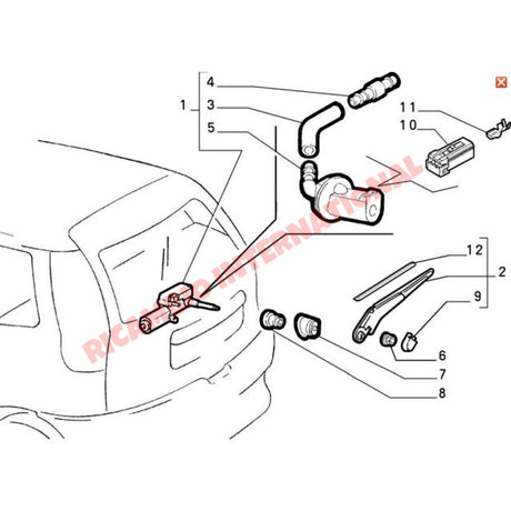 Rear Screen Washer Jet - Fiat Punto MK1 - Wiper - Washer & Associated Parts