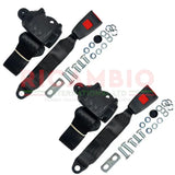 Rear Seat Belt Kit Automatic Inertia (BLACK) - Classic Fiat Panda - Accessories & Interior Parts