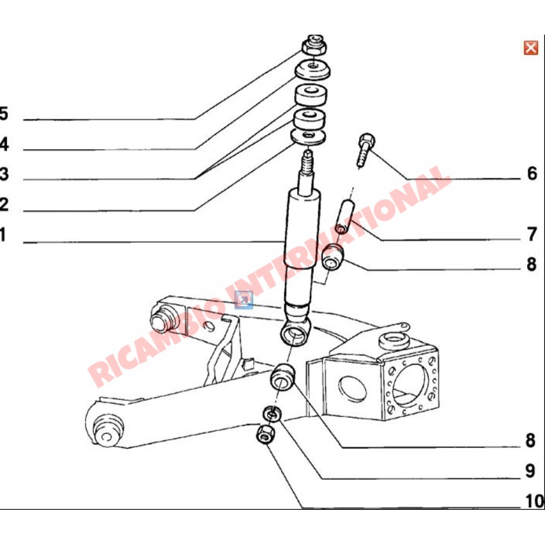 Rear Shock Absorber - Fiat 126 - Suspension
