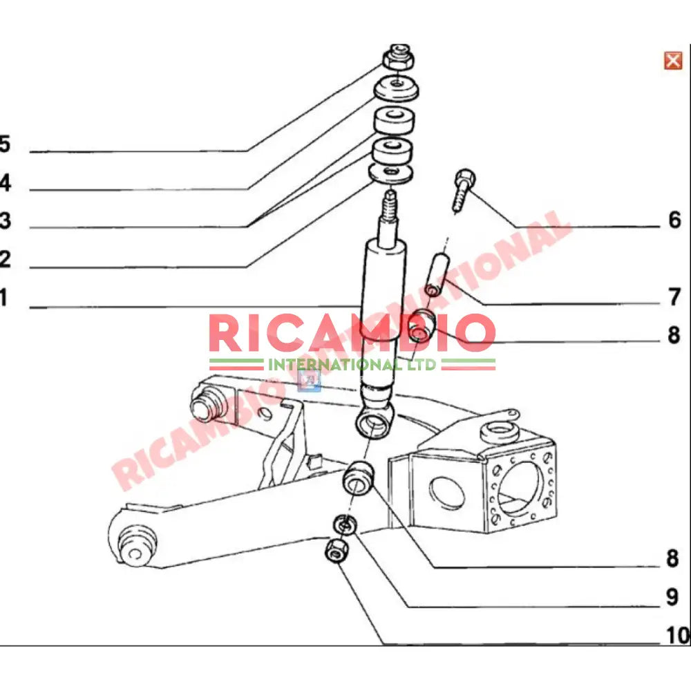 Rear Shock Absorber - Fiat 126 - Suspension