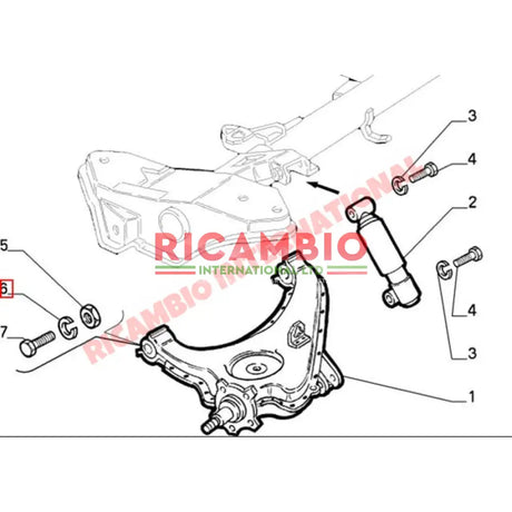 Rear Shock Absorber - Fiat Cinquecento - Steering - Shaft & Suspension