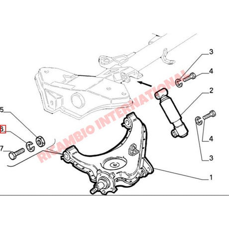 Rear Shock Absorber - Fiat Cinquecento - Steering - Shaft & Suspension