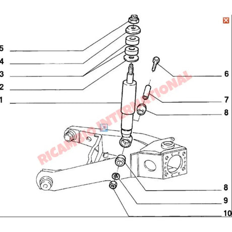 Rear Shock Absorber - Fiat 126 - Suspension