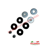 Rear Shock Absorber Rubber Bush Washer & Nuts Kit - Classic Fiat 500 126 - Bushes - Mounts and Silent Blocks