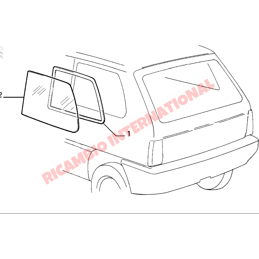 Rear Side Glass (FIXED) - Classic Fiat Panda - Windows - Seals & Associated Parts