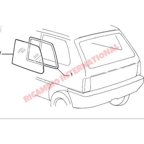 Rear Side Glass (FIXED) - Classic Fiat Panda - Windows - Seals & Associated Parts