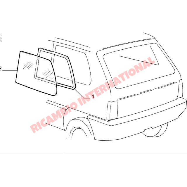 Rear Side Glass (FIXED) - Classic Fiat Panda - Windows - Seals & Associated Parts