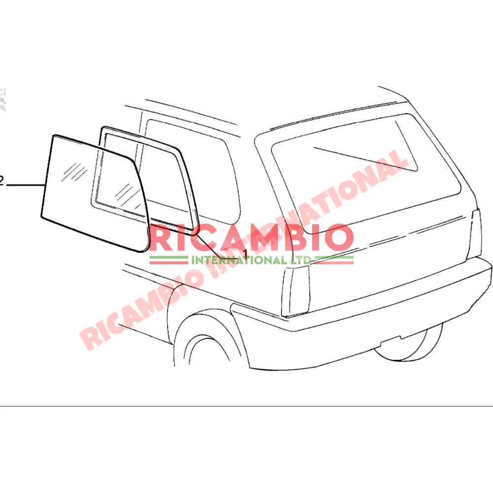 Rear Side Glass (FIXED) - Classic Fiat Panda - Windows - Seals & Associated Parts