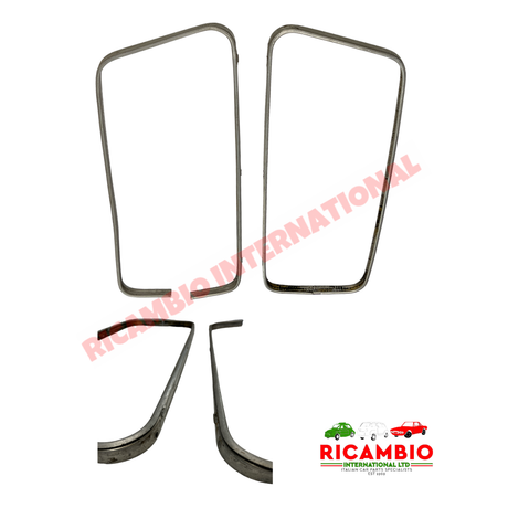 Rear Side Sliding Window Aluminium Frame Kit - Classic Fiat 500 - Window Seals & Associated Parts