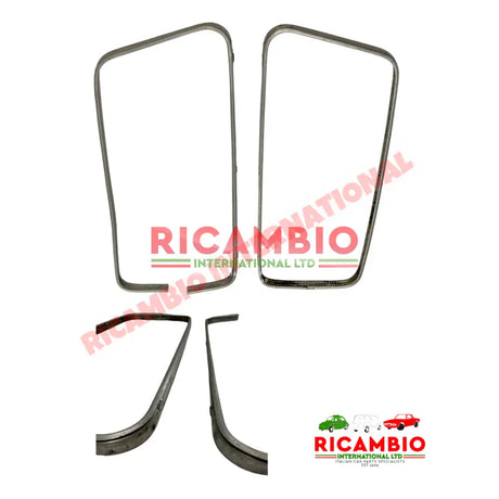 Rear Side Sliding Window Aluminium Frame Kit - Classic Fiat 500 - Window Seals & Associated Parts