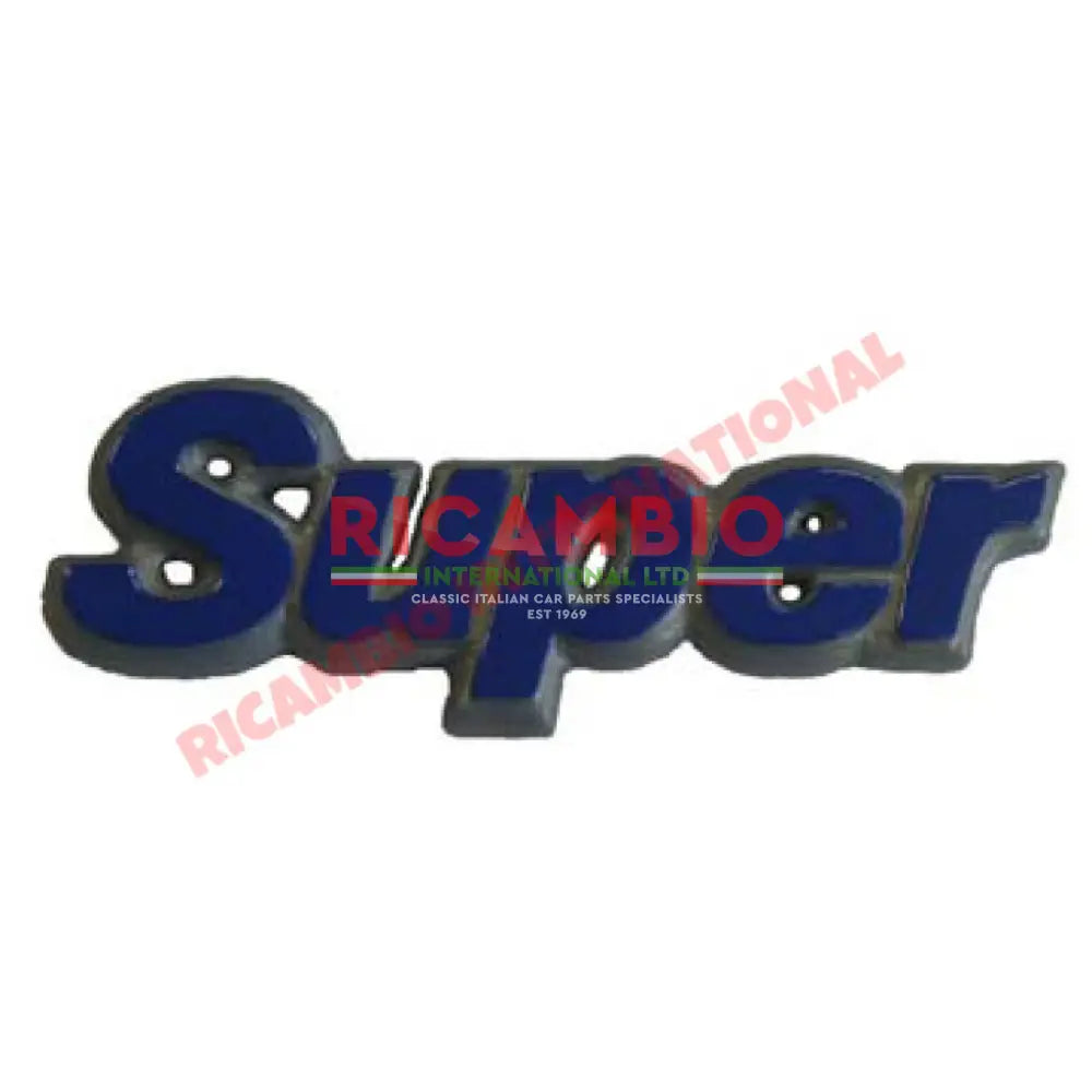 Rear Side ’Super’ Badge - Classic Fiat Panda - Badges & Emblems