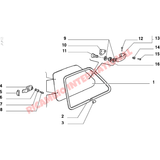 Rear Side Window Hinge Gasket - Fiat 126 - Handles - Locks and Catches