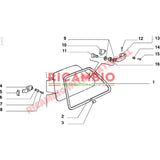 Rear Side Window Hinge Gasket - Fiat 126 - Handles - Locks and Catches