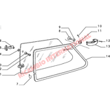 Rear Side Window Hinge Repair Kit - Fiat Classic Panda - Windows - Seals & Associated Parts